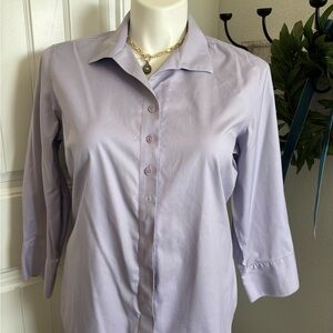 Chico's Light Purple No Iron Women's Button-Down Shirt